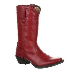 Durango Red Leather Cowgirl Boots